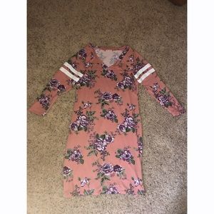 Peach Floral Dress